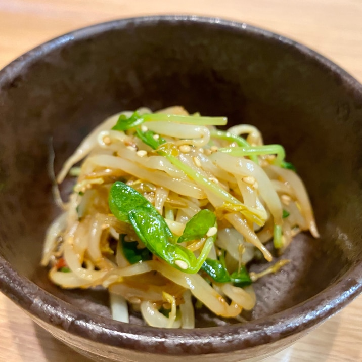 作り置き お弁当にも♪ もやしと豆苗のナムル